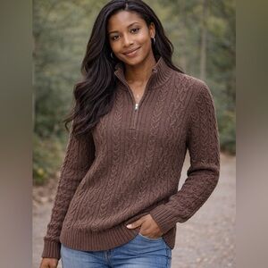 Croft & Barrow cable knit 1/4 zip